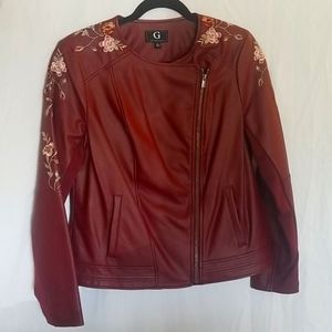G by Giuliana Embroidered Moto Jacket